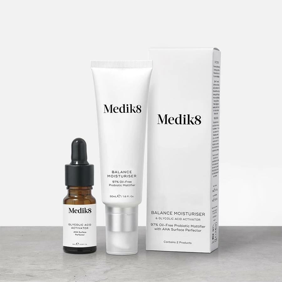 BALANCE MOISTURISER™ & GLYCOLIC ACID ACTIVATOR™-97% безмасляний матуючий зволожуючий крем з пробіотиками та AHA